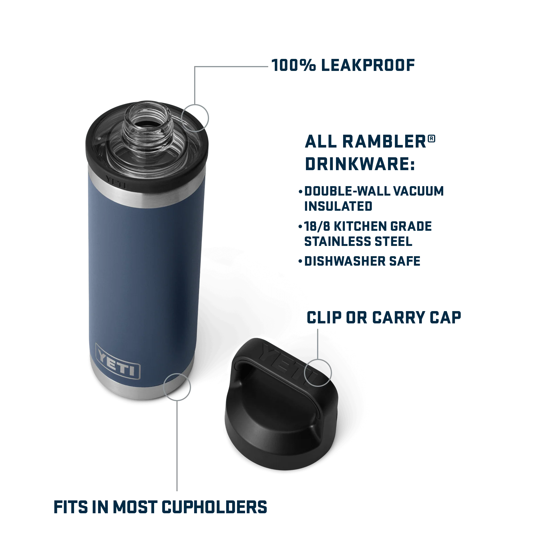 Rambler® 18 oz (532 ml) Bottle With Chug Cap - Image 23