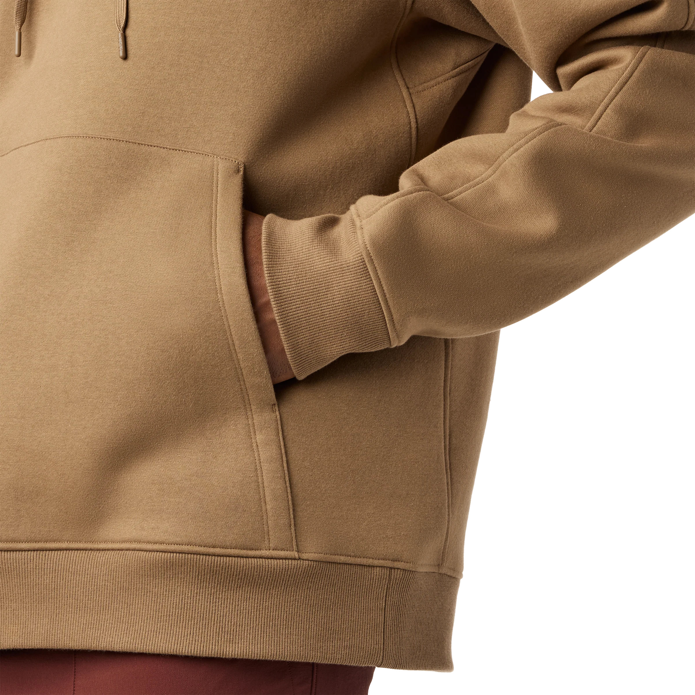 Built For The Wild Badge Fleece Hoodie Brush Brown - Image 6