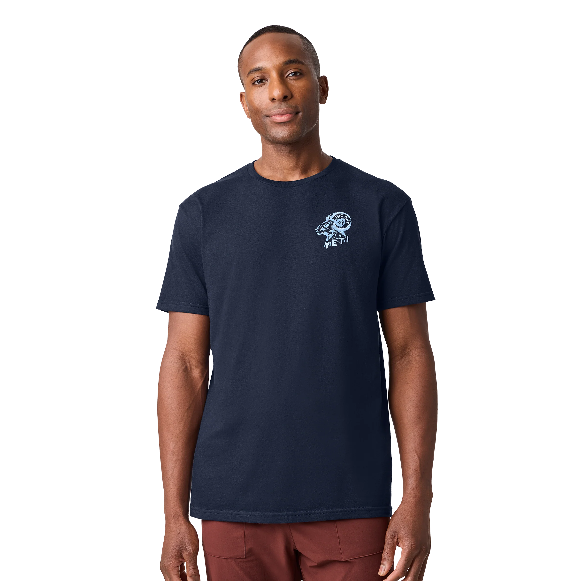 YETI® Big Sky Bighorn Short Sleeve T-Shirt Navy - Image 2