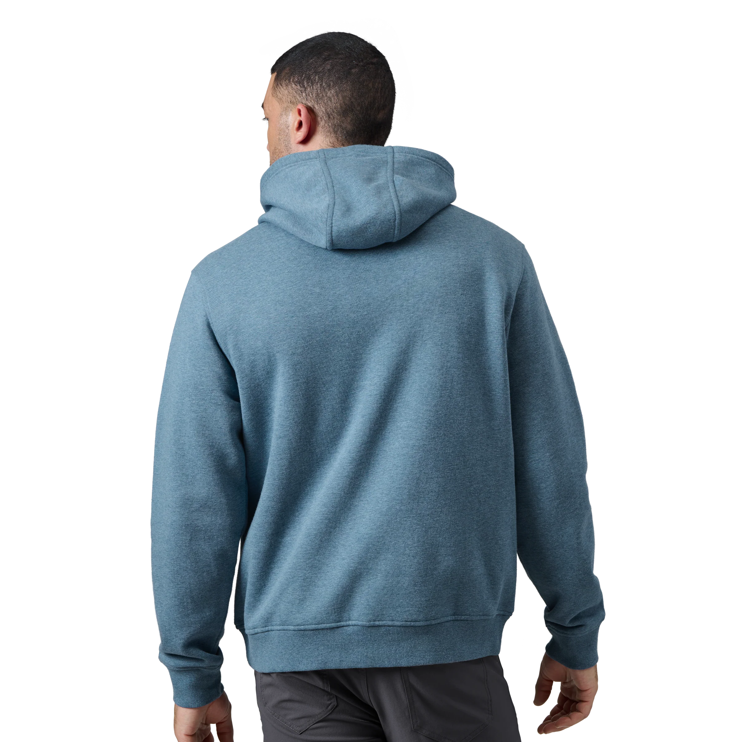 Brushed Fleece Hoodie Navy - Image 4