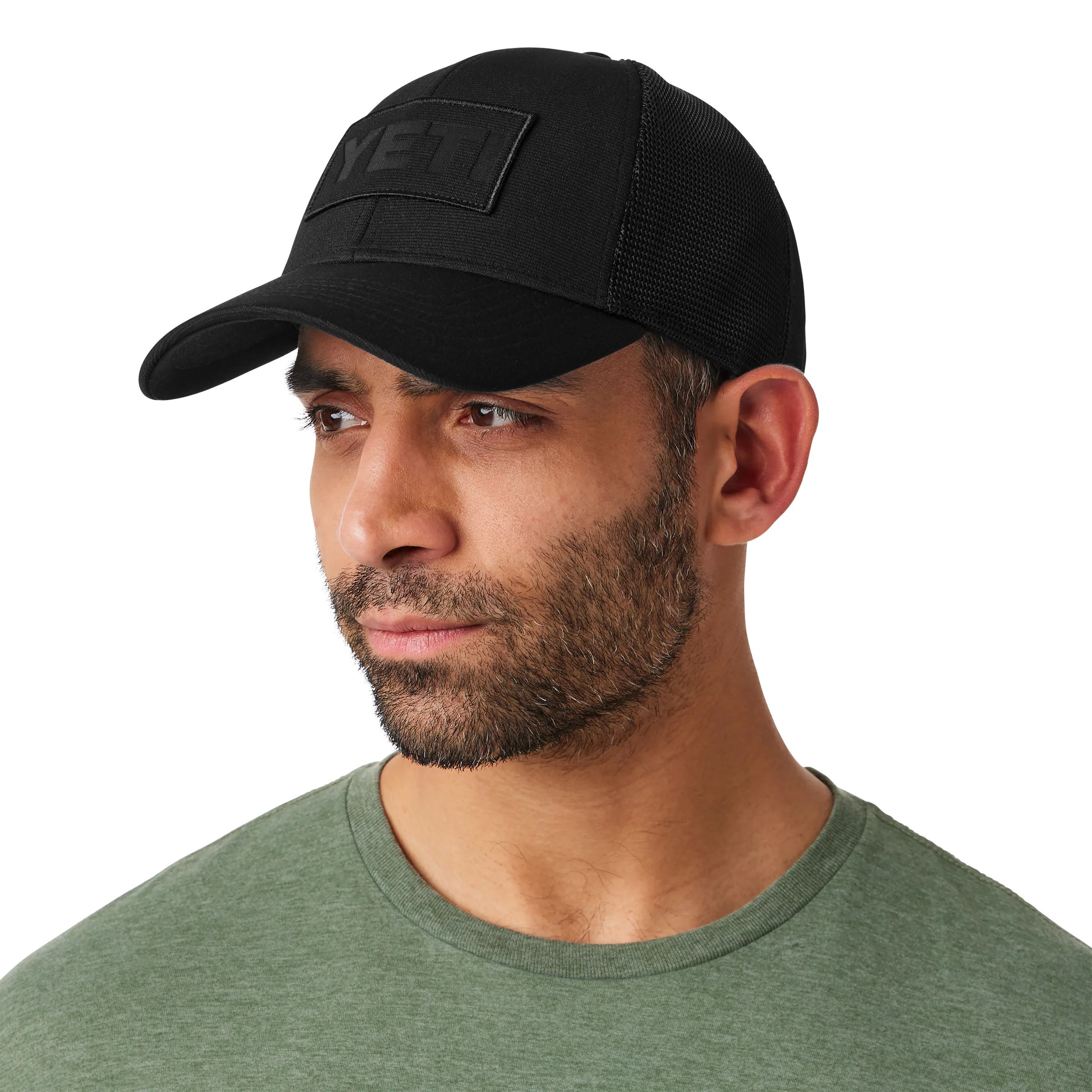 Core Patch Trucker Hat Black on Black - Image 6