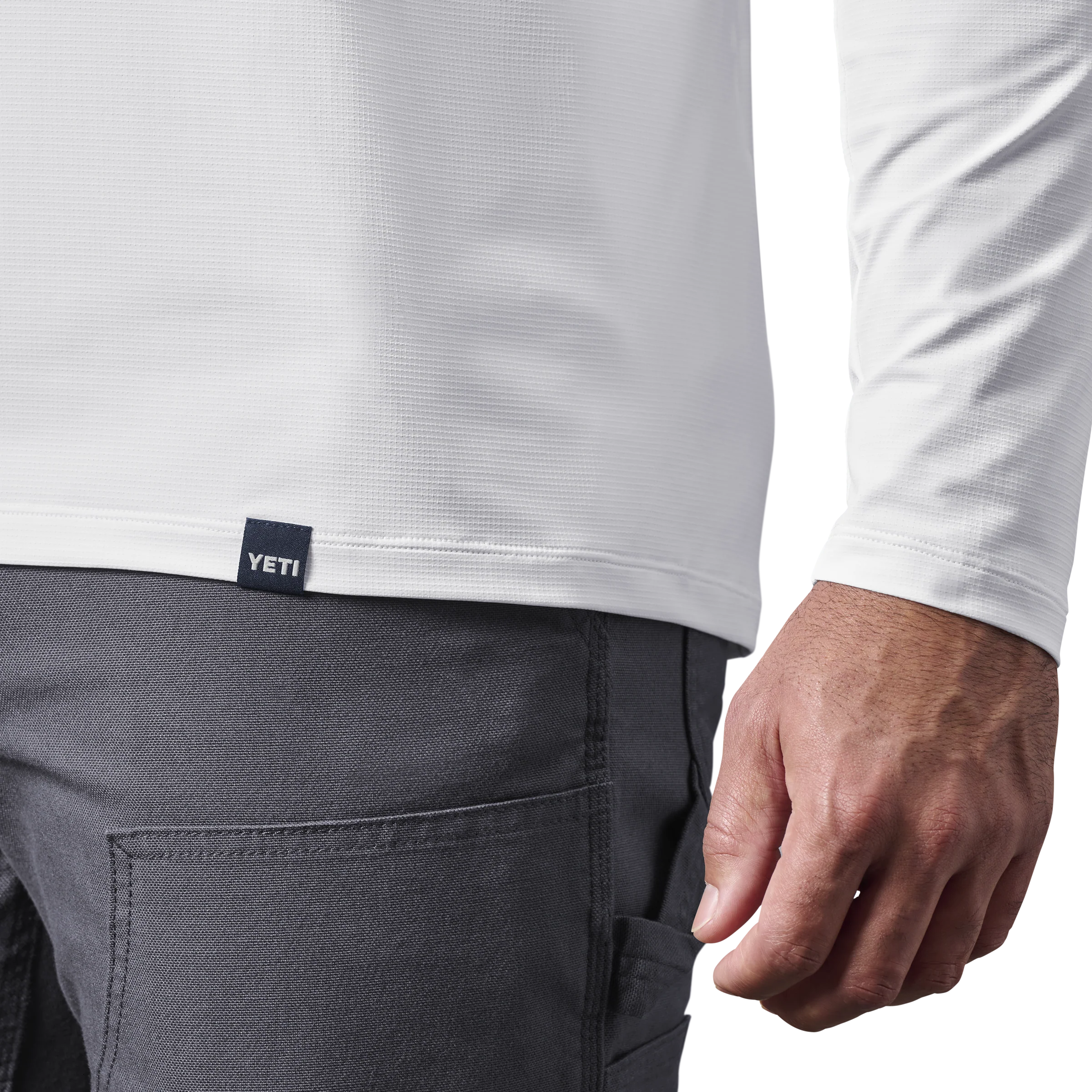 Men's Crewneck Ultra Lightweight Sunshirt White - Image 5