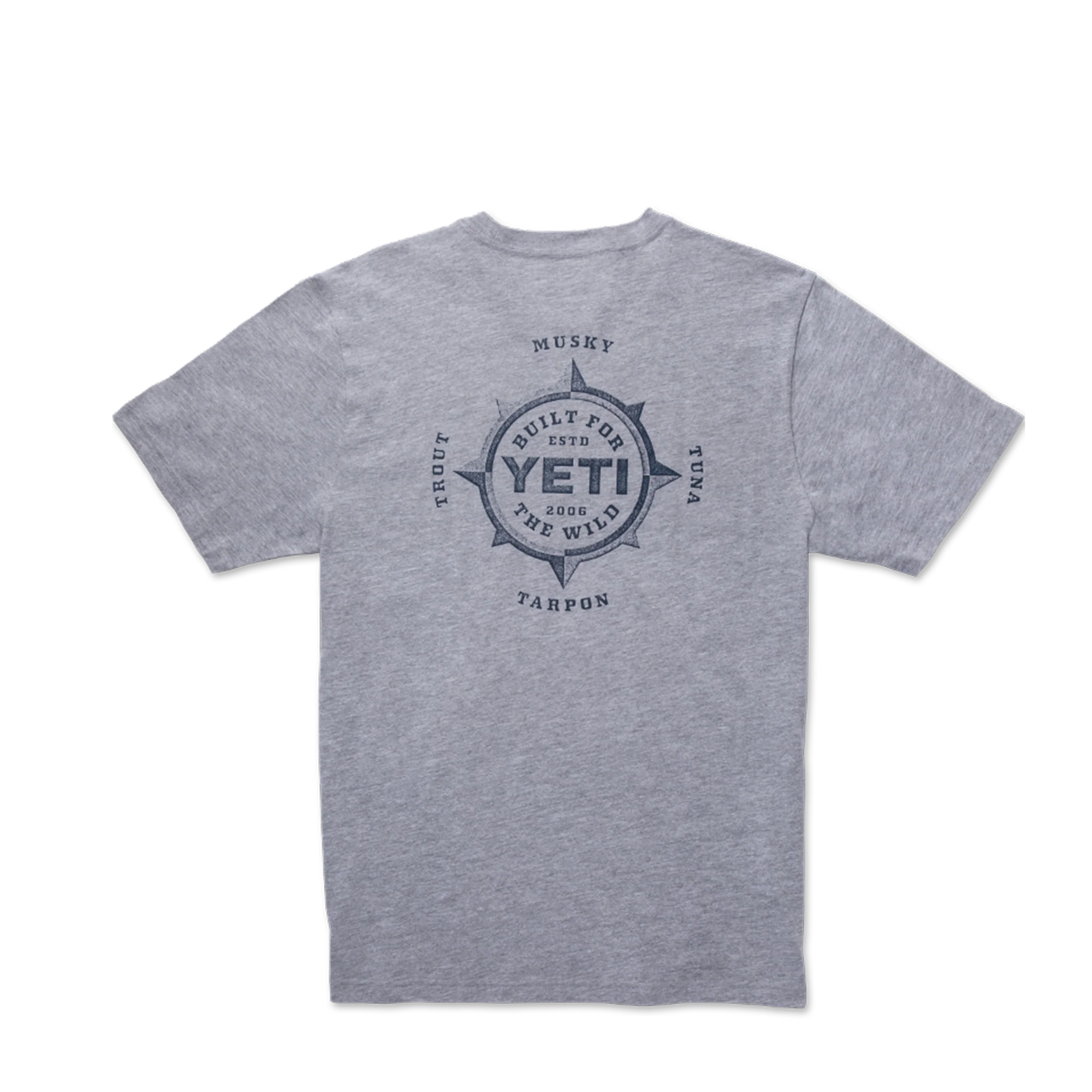 Fish Compass Heather Grey T-Shirt - Image 2