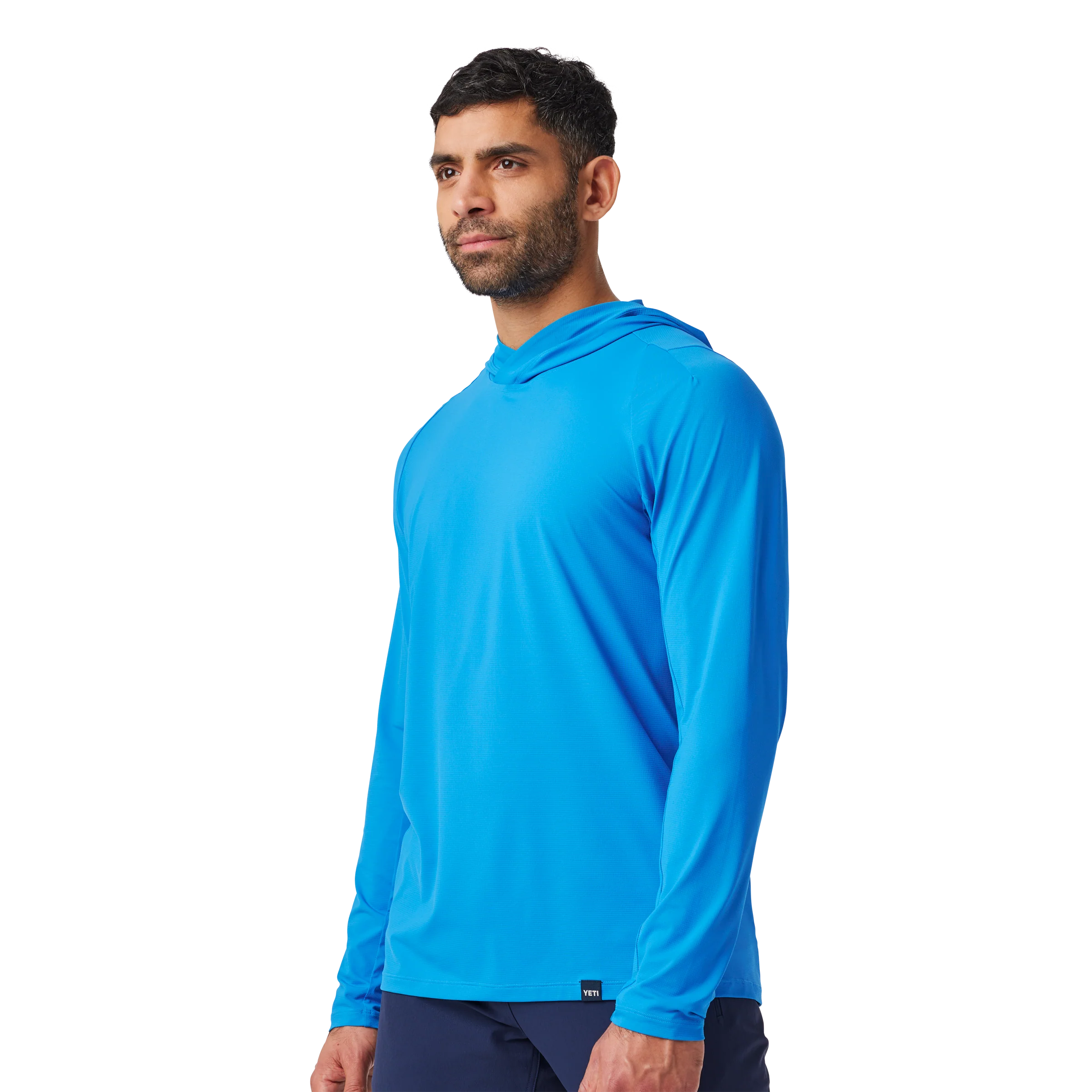 Men's Hooded Ultra Lightweight Sunshirt Blue - Image 3