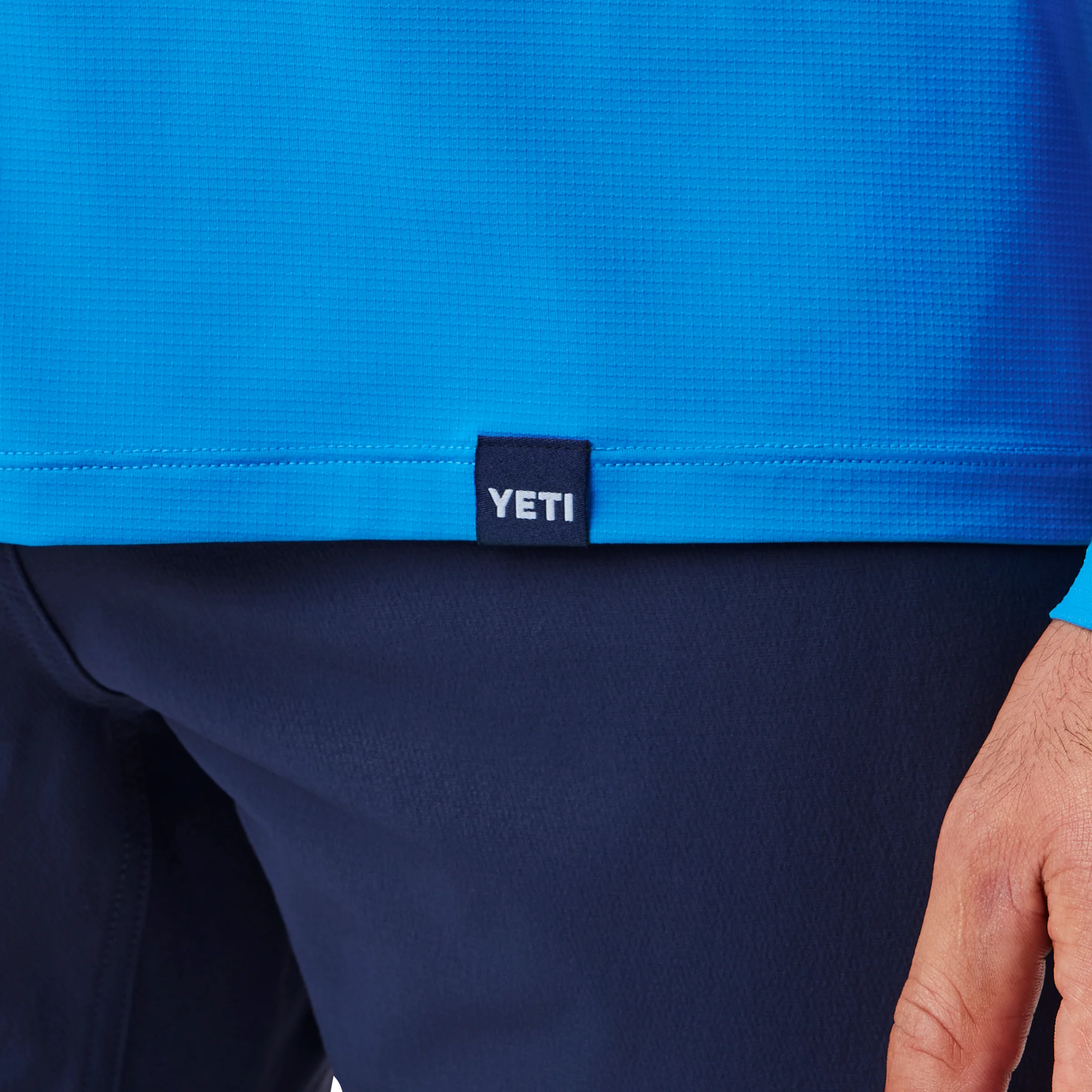 Men's Hooded Ultra Lightweight Sunshirt Blue - Image 6