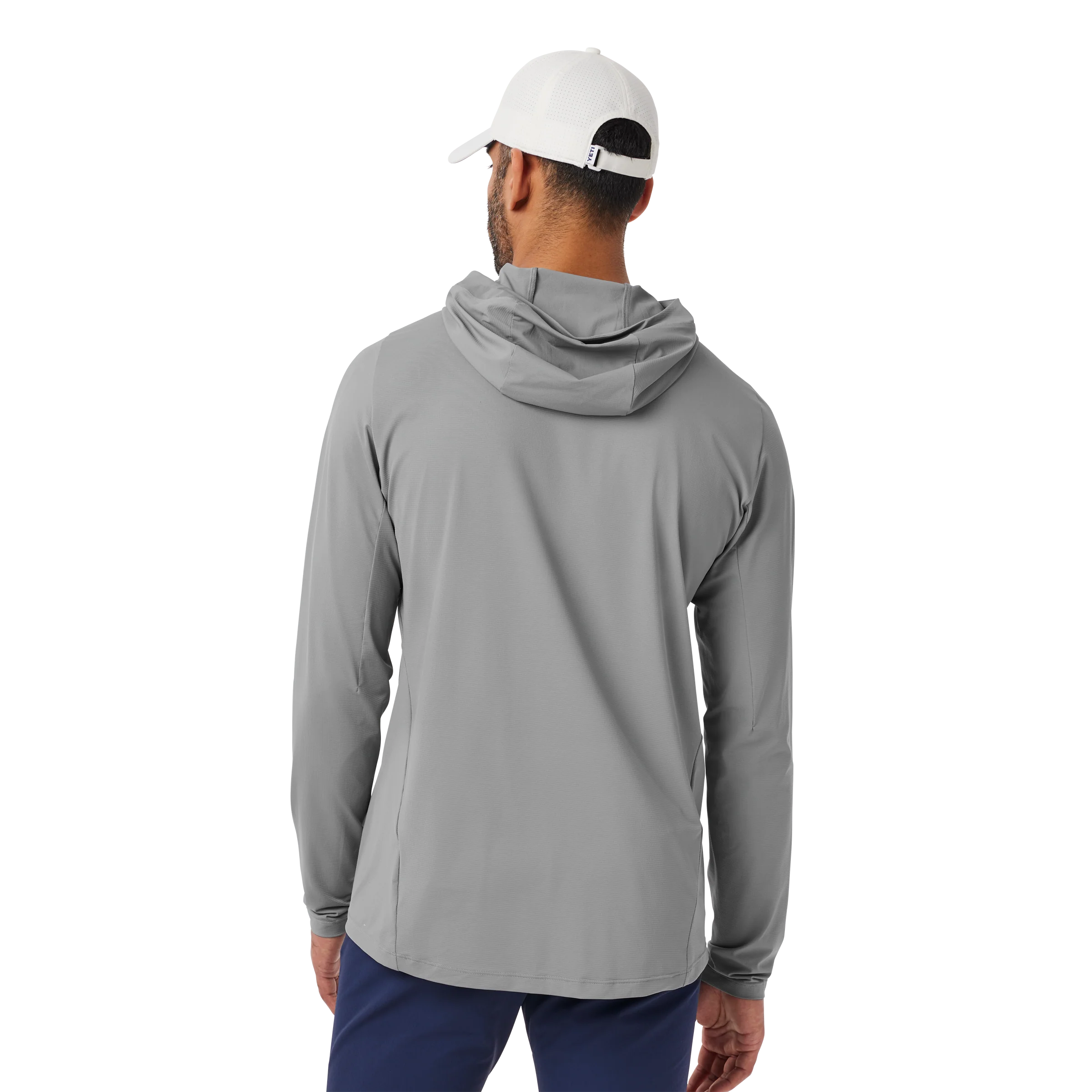 Men's Hooded Ultra Lightweight Sunshirt Grey - Image 3