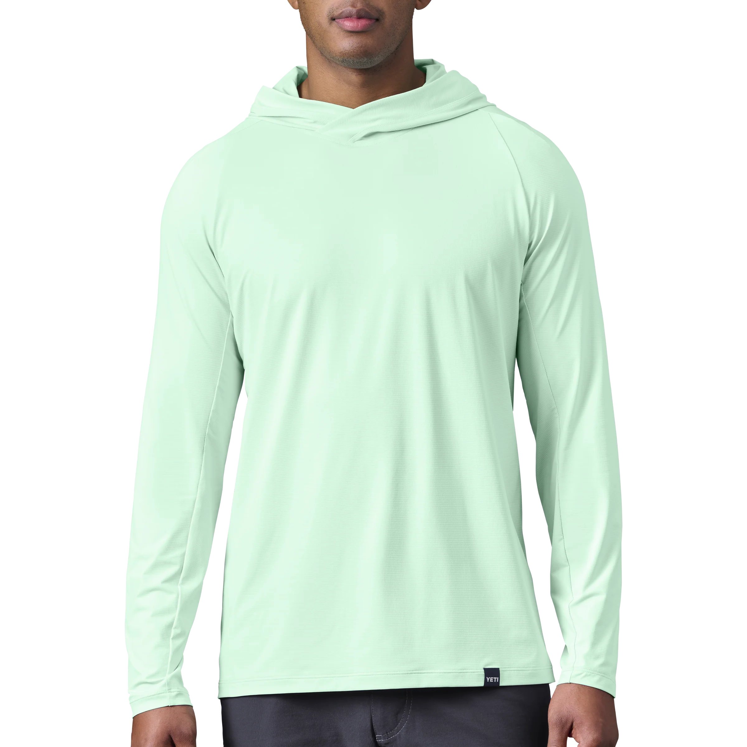 Men's Hooded Ultra Lightweight Sunshirt Ice Blue - Image 3