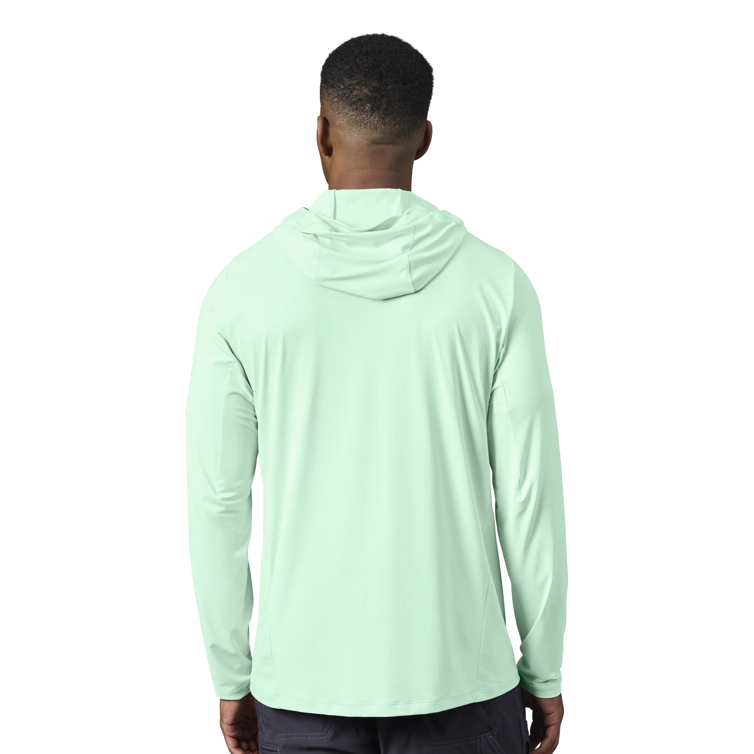 Men's Hooded Ultra Lightweight Sunshirt Ice Blue - Image 4