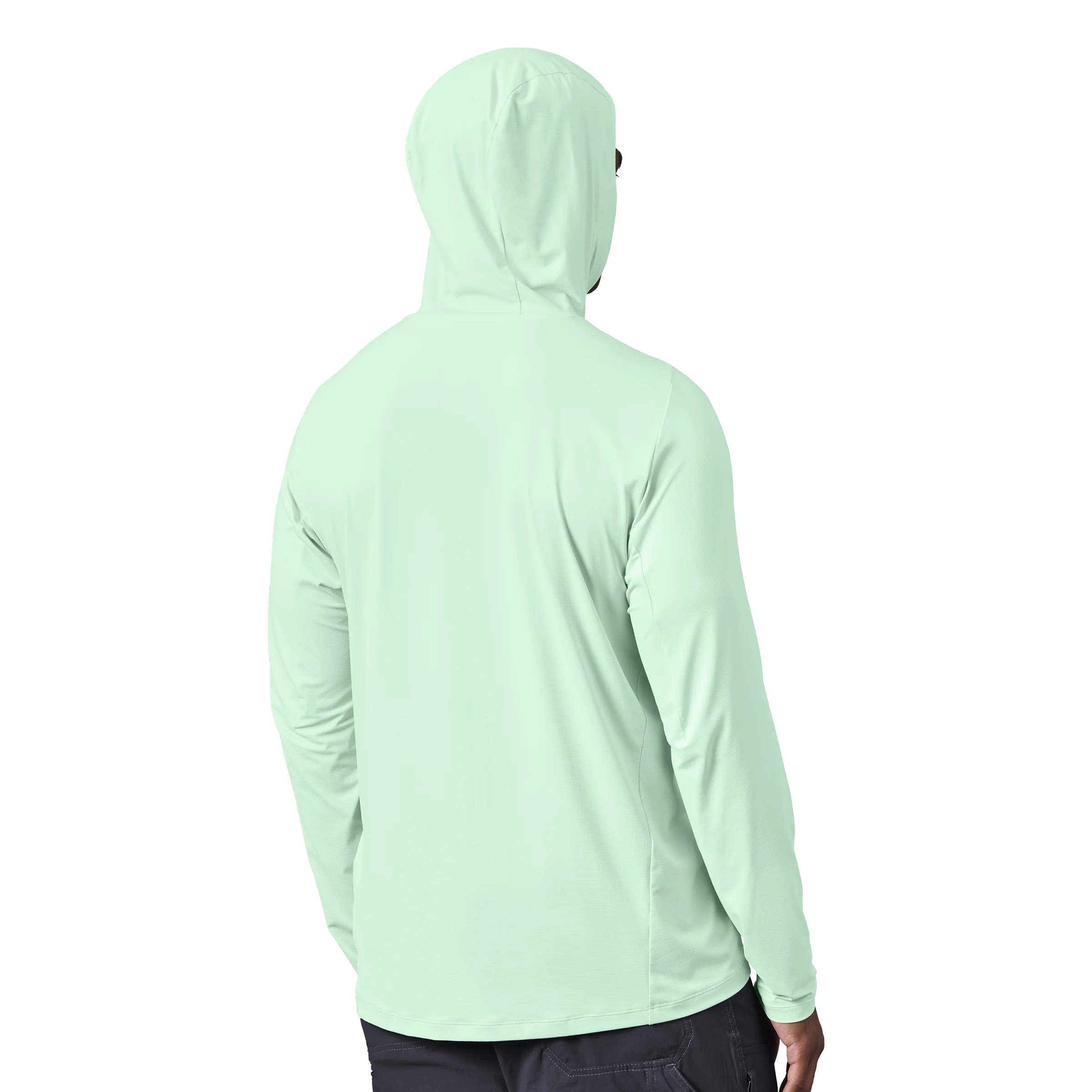 Men's Hooded Ultra Lightweight Sunshirt Ice Blue - Image 5