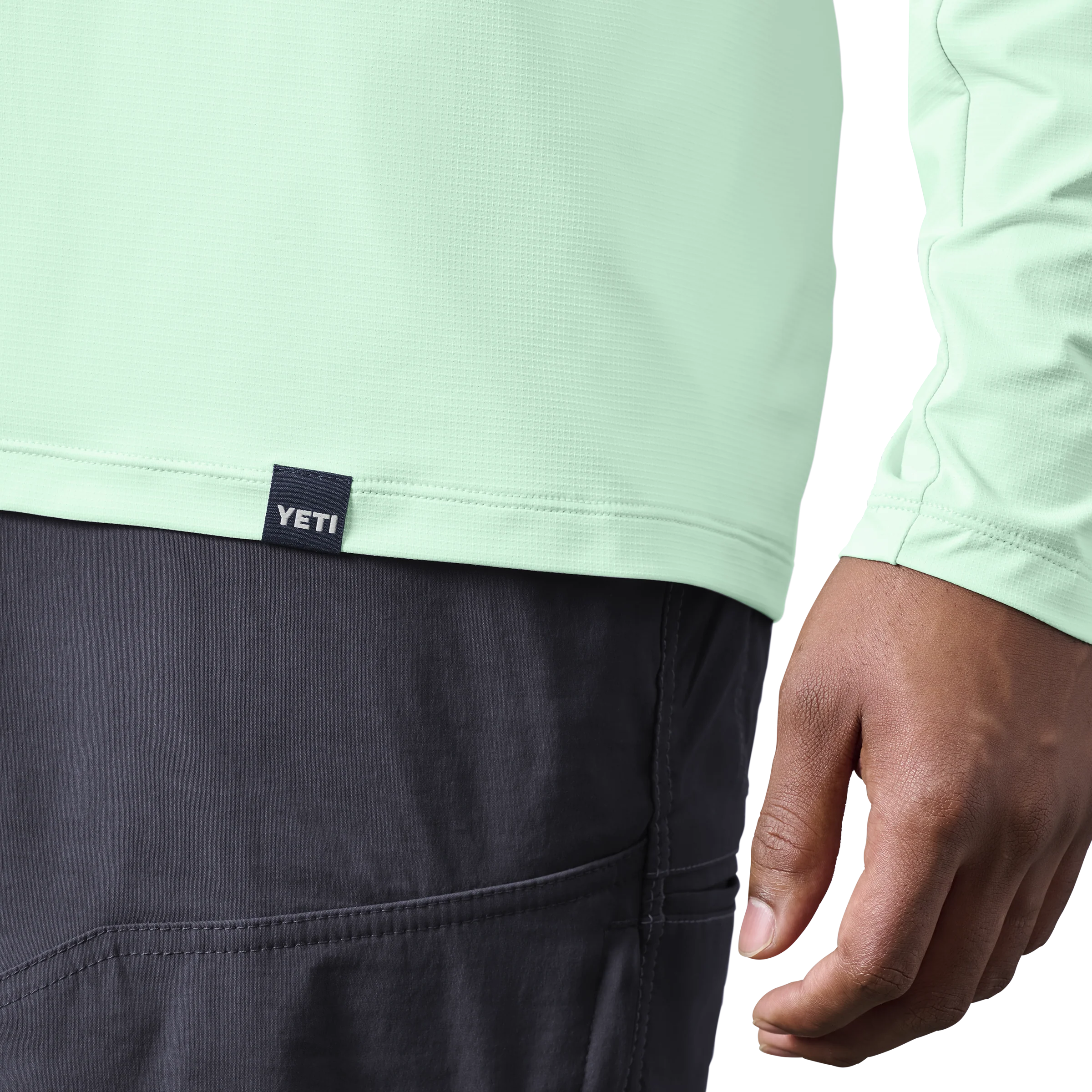 Men's Hooded Ultra Lightweight Sunshirt Ice Blue - Image 6