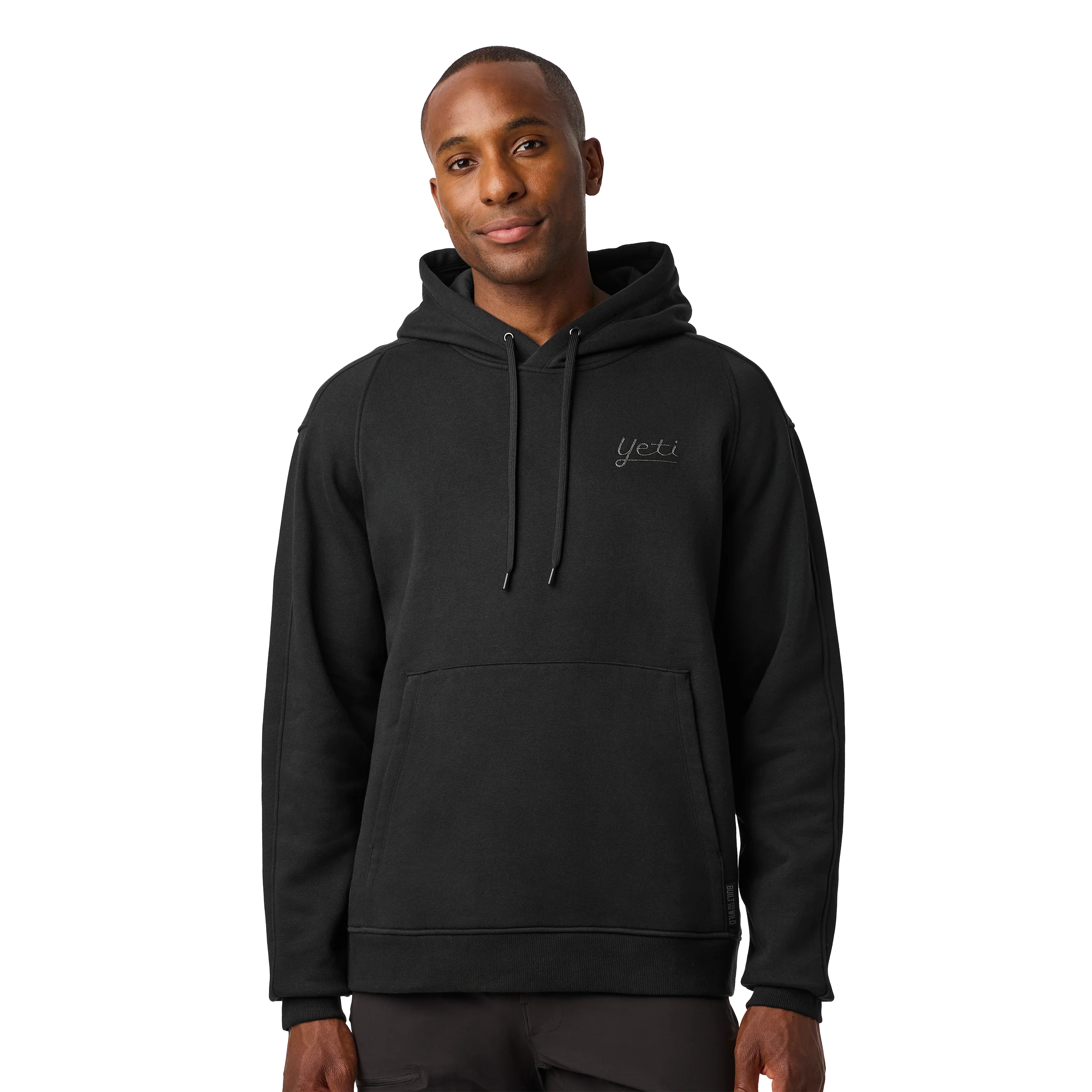 YETI® Script Built for the Wild Fleece Hoodie Black - Image 3