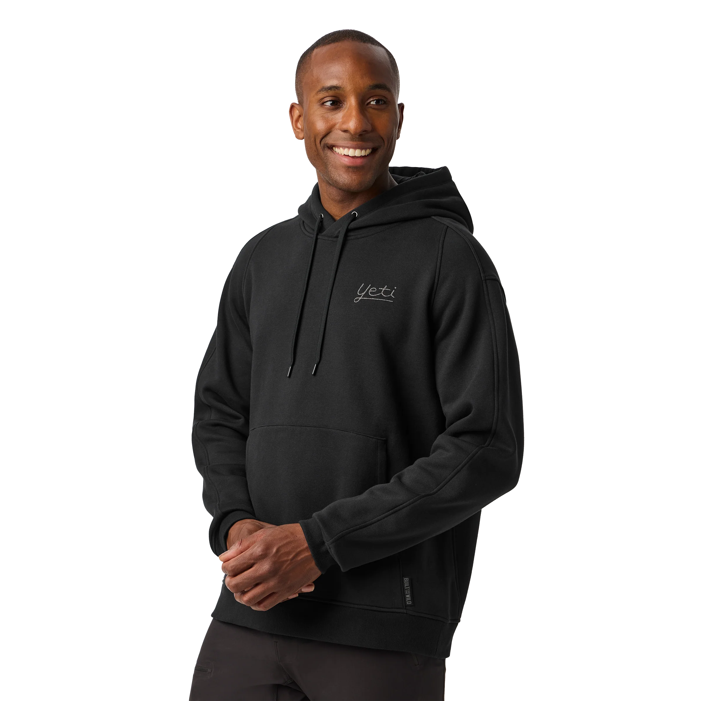 YETI® Script Built for the Wild Fleece Hoodie Black - Image 4