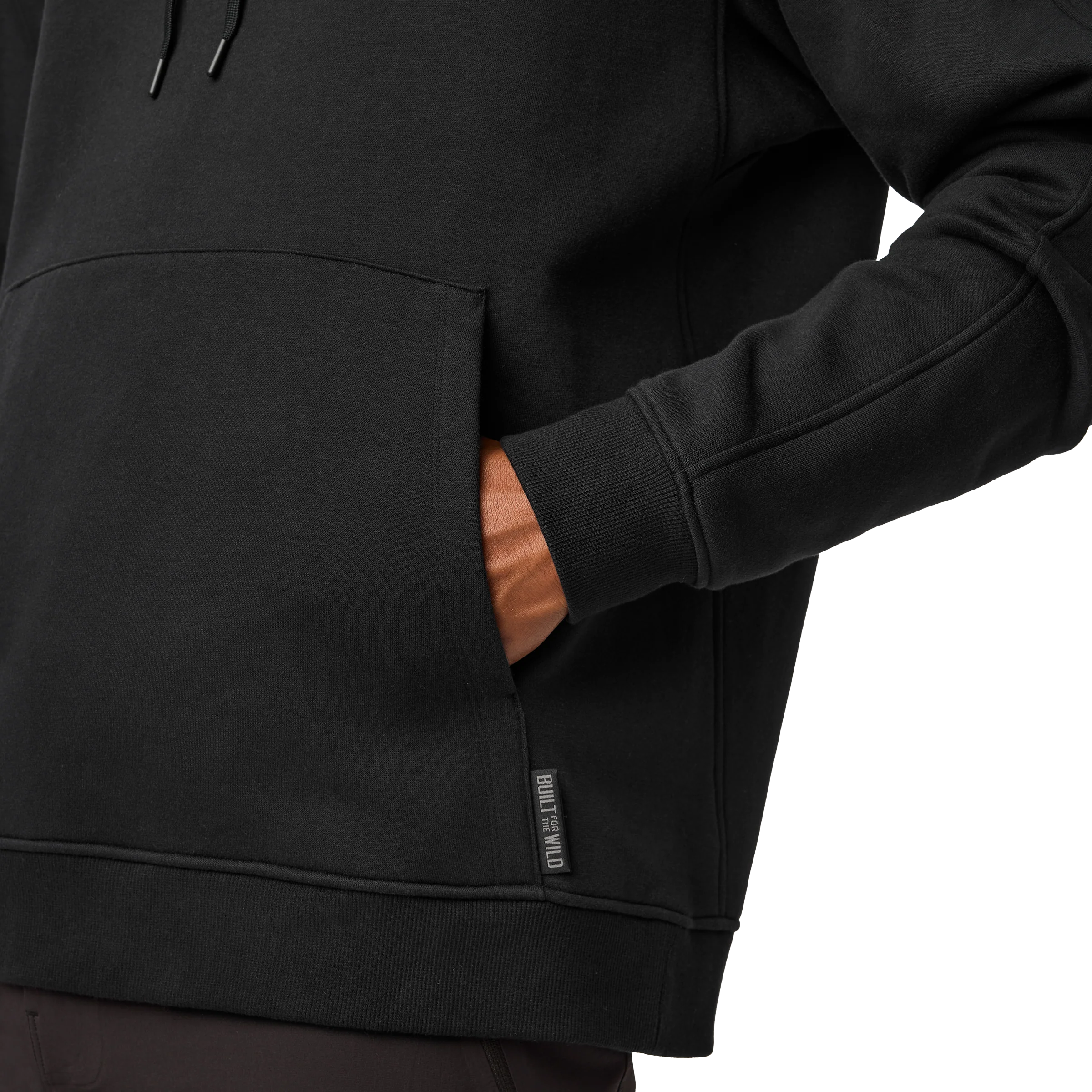 YETI® Script Built for the Wild Fleece Hoodie Black - Image 5