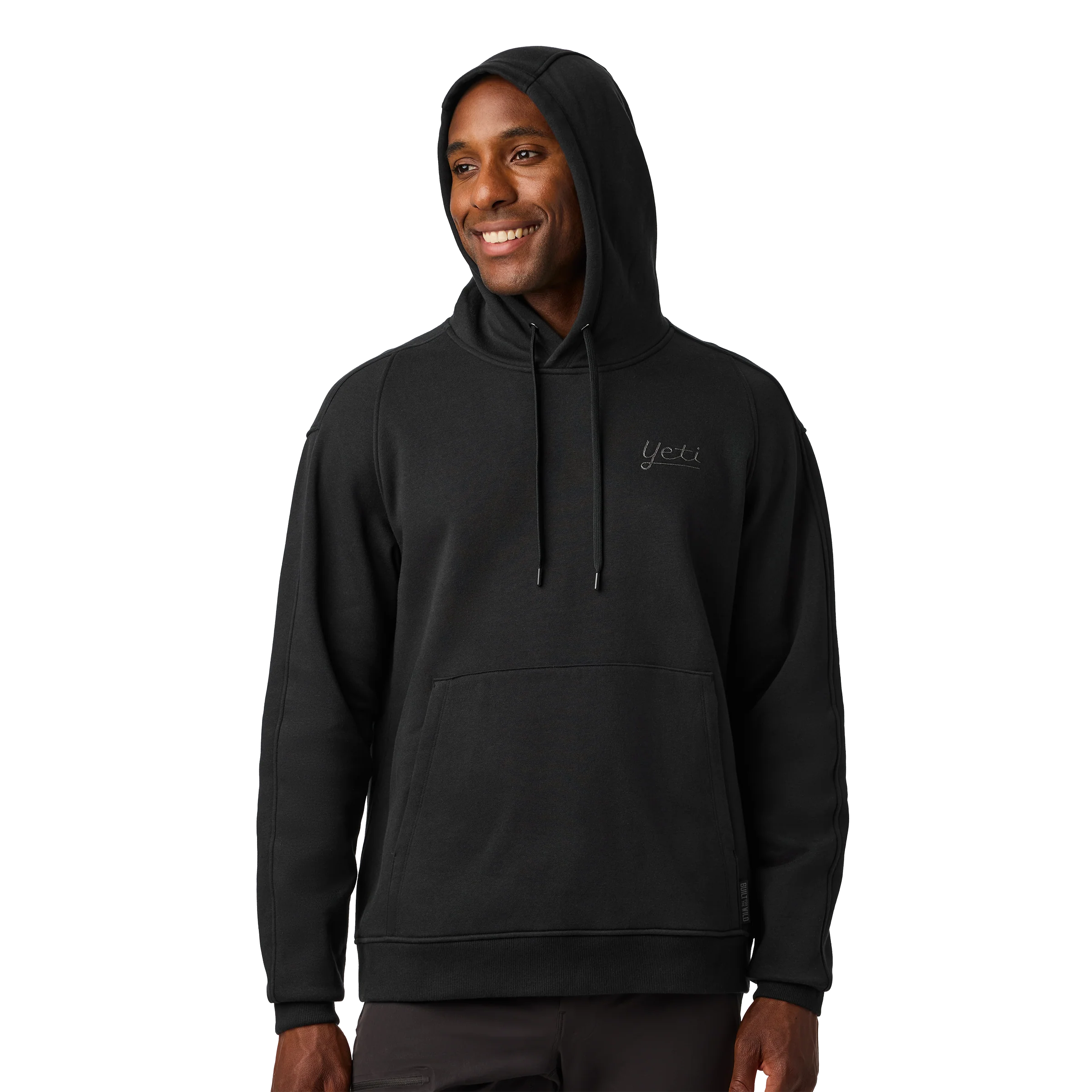 YETI® Script Built for the Wild Fleece Hoodie Black - Image 7