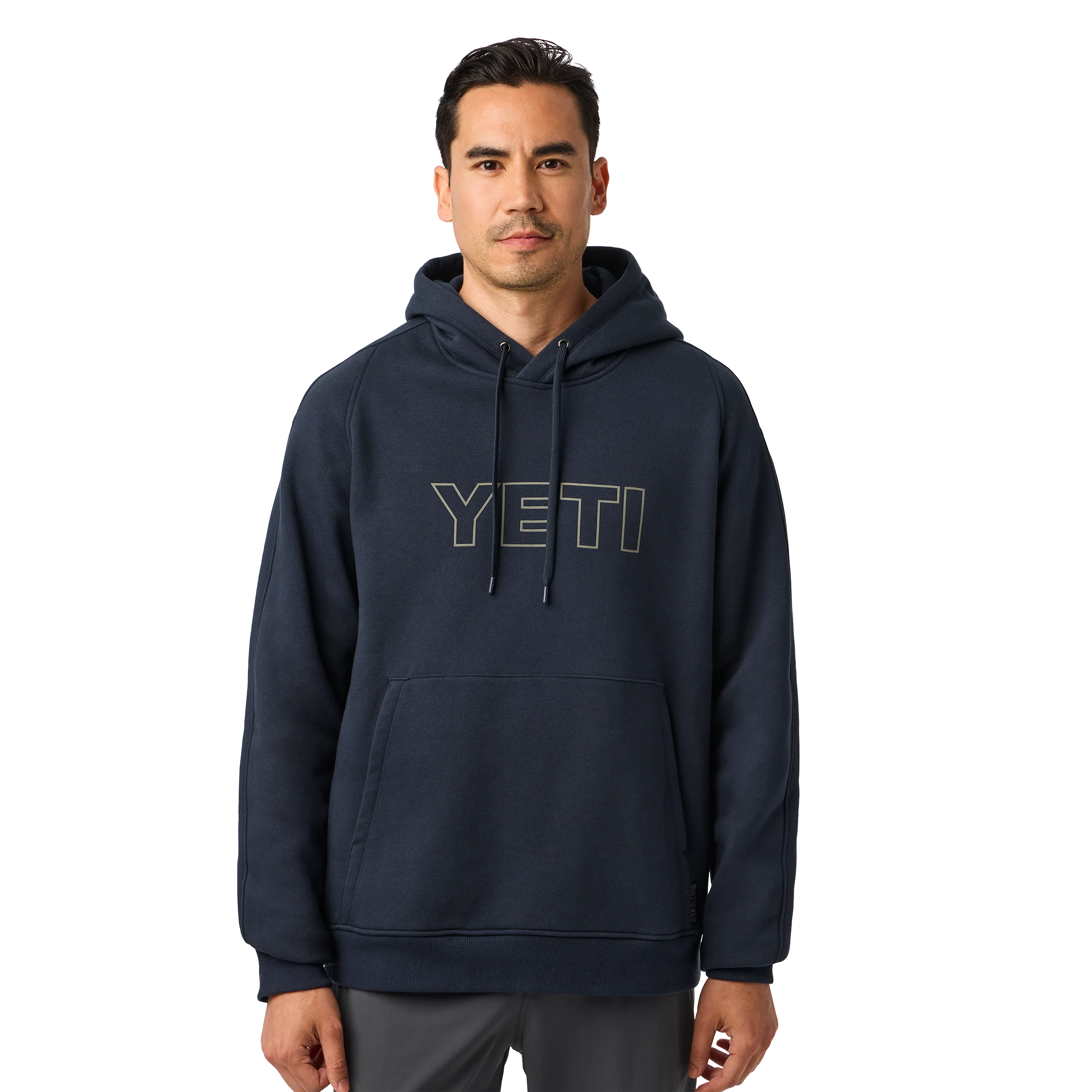 YETI® Logo Built for the Wild Fleece Hoodie Navy - Image 3