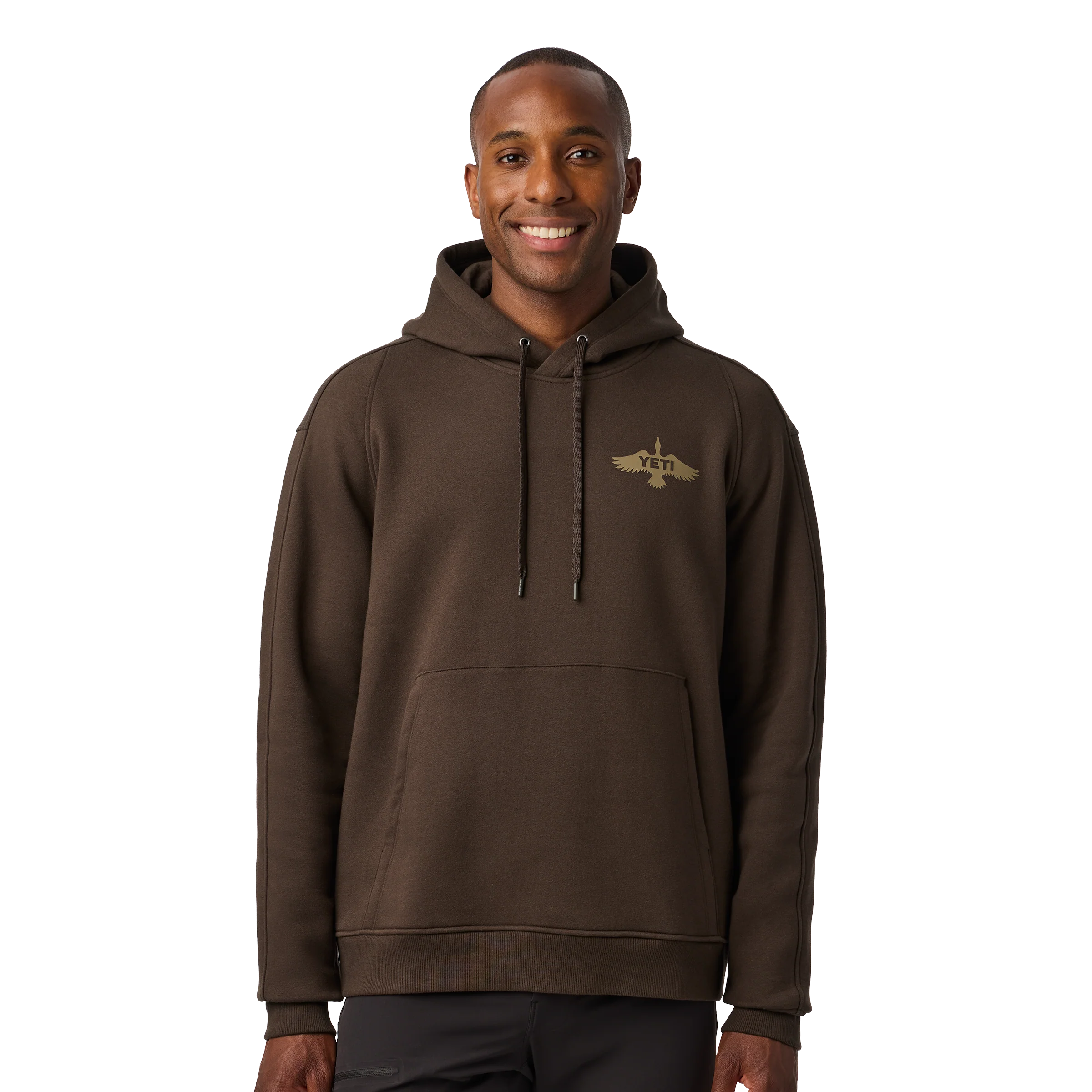 YETI® Wetlands Duck Badge Fleece Hoodie Brown - Image 3
