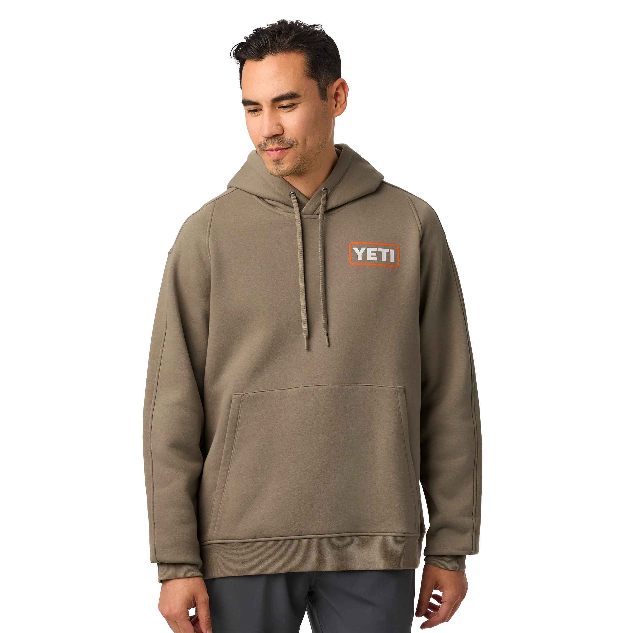 YETI® Wetlands Logo Badge Fleece Hoodie Taupe - Image 3