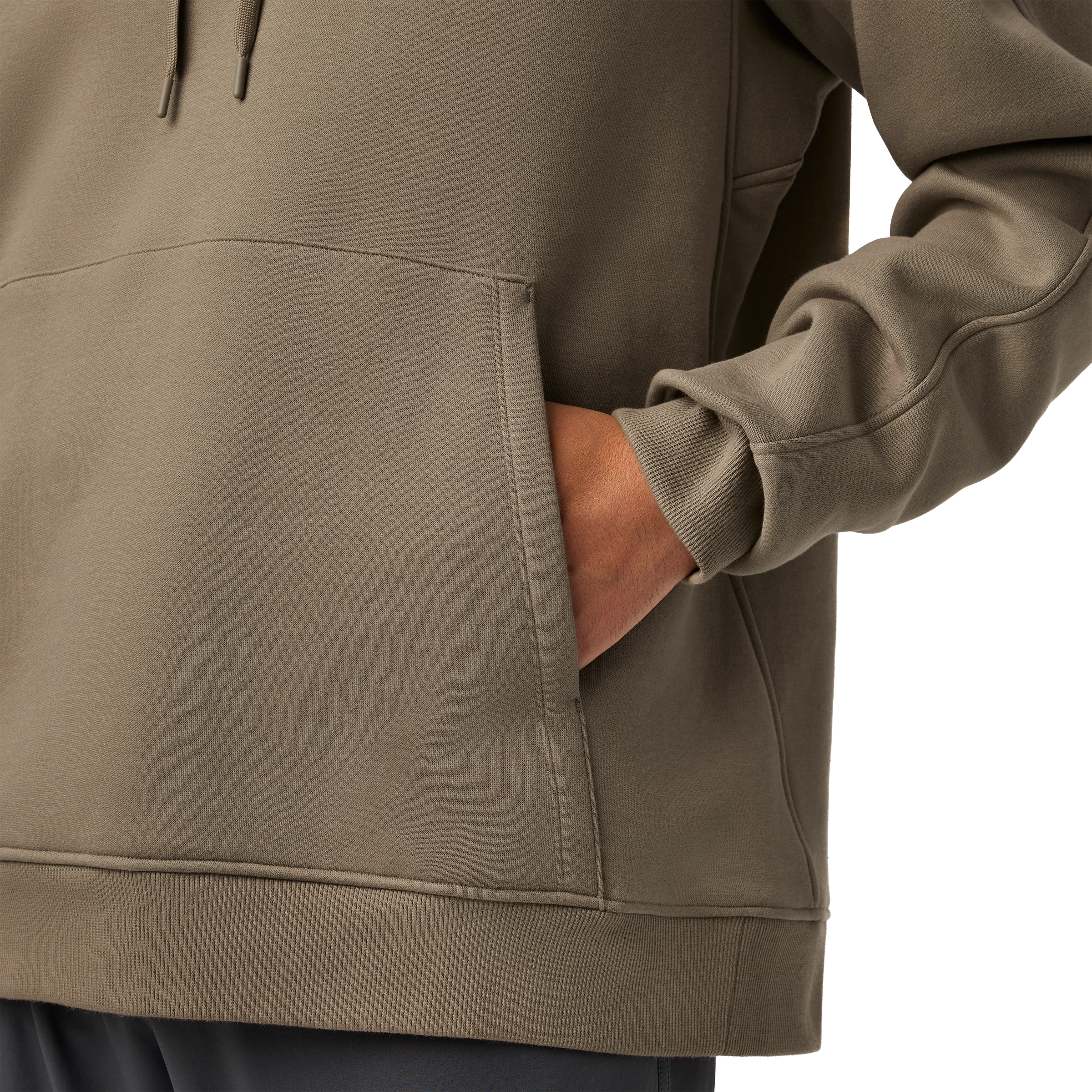 YETI® Wetlands Logo Badge Fleece Hoodie Taupe - Image 5