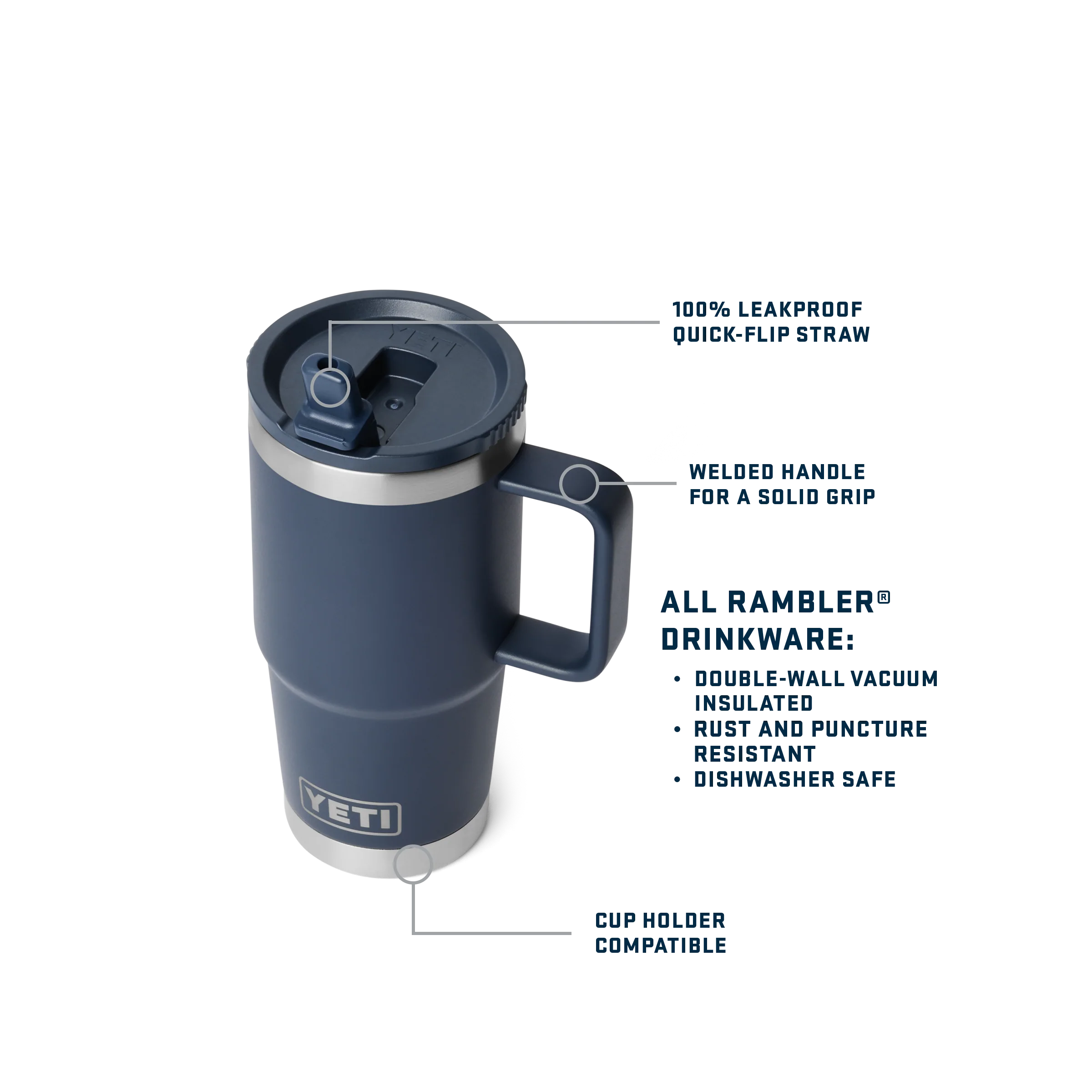 Rambler® 20 oz (591 ml) Travel Straw Mug - Image 47