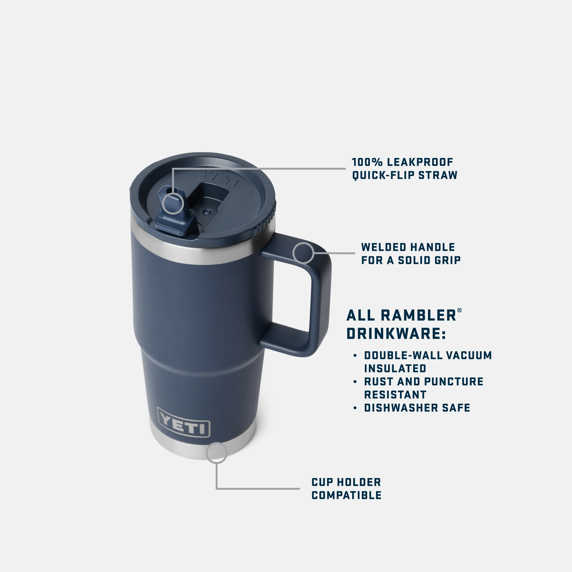Rambler® 20 oz (591 ml) Travel Straw Mug - Image 59