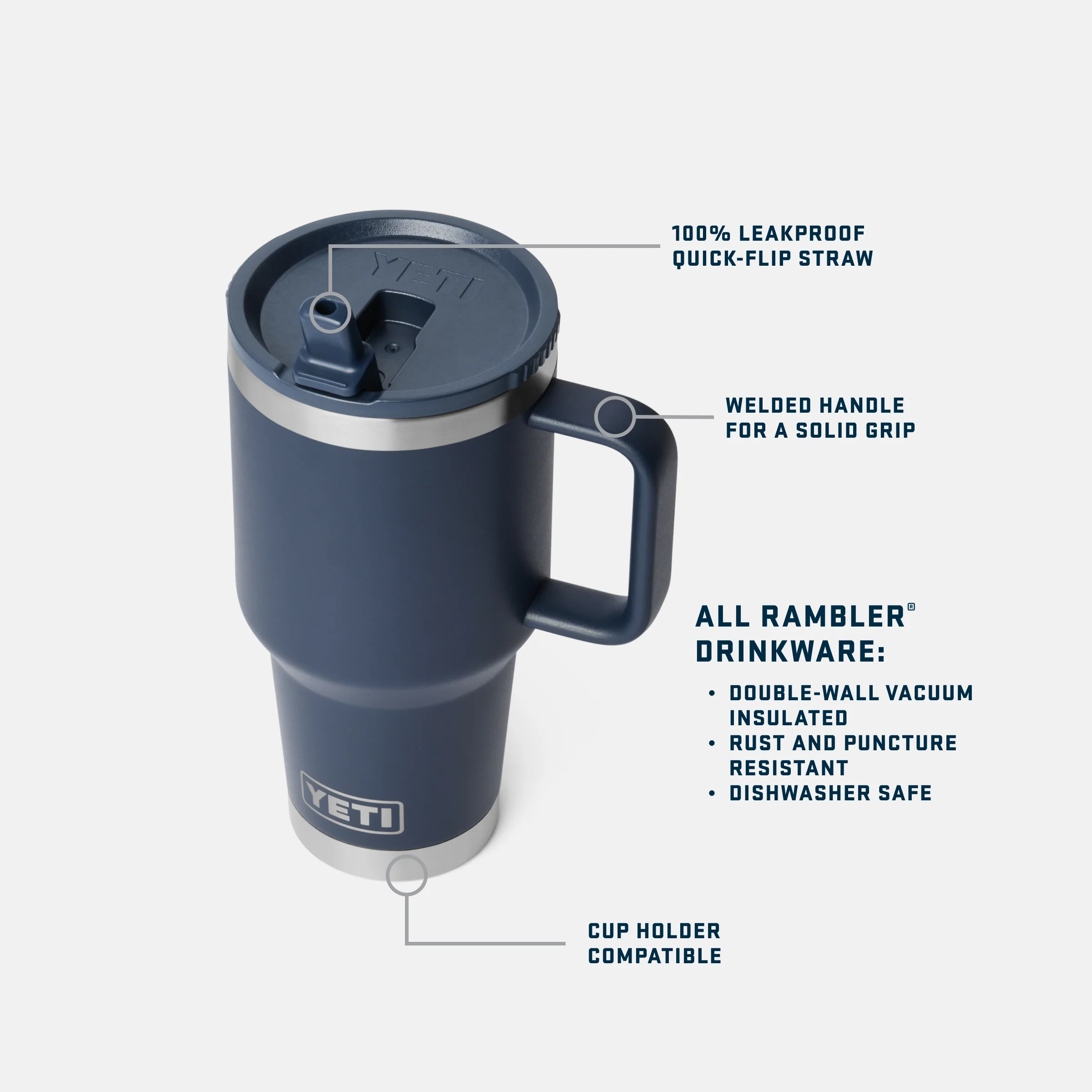 Rambler® 30 oz (887 ml) Travel Straw Mug - Image 59