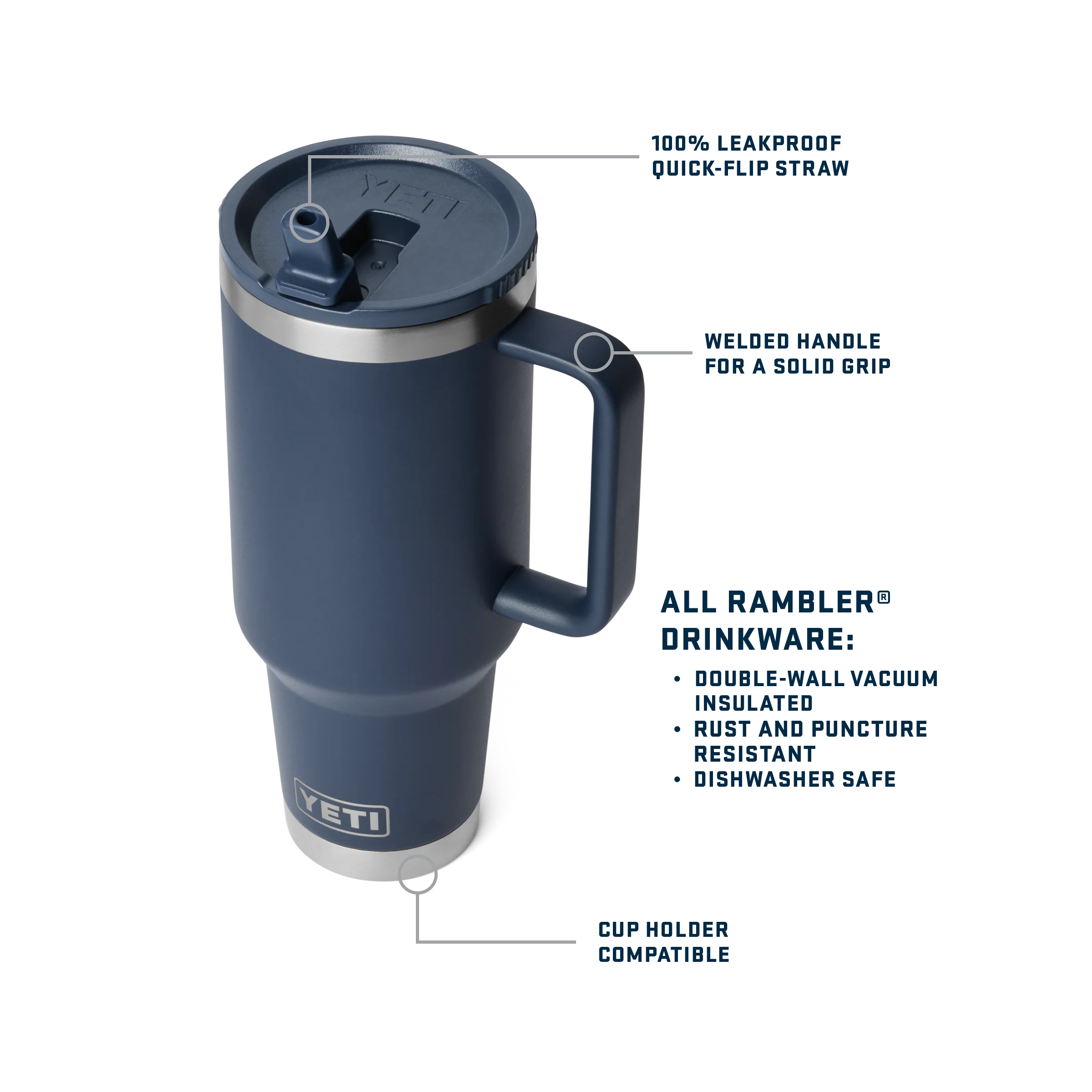 Rambler® 40 oz (1.1 L) Travel Straw Mug - Image 29