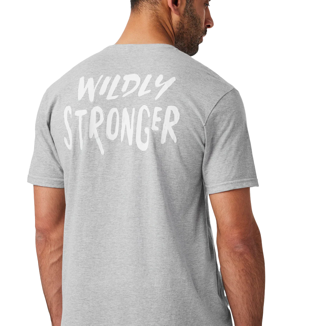 Wildly Stronger Short Sleeve T-Shirt Heather Grey - Image 4