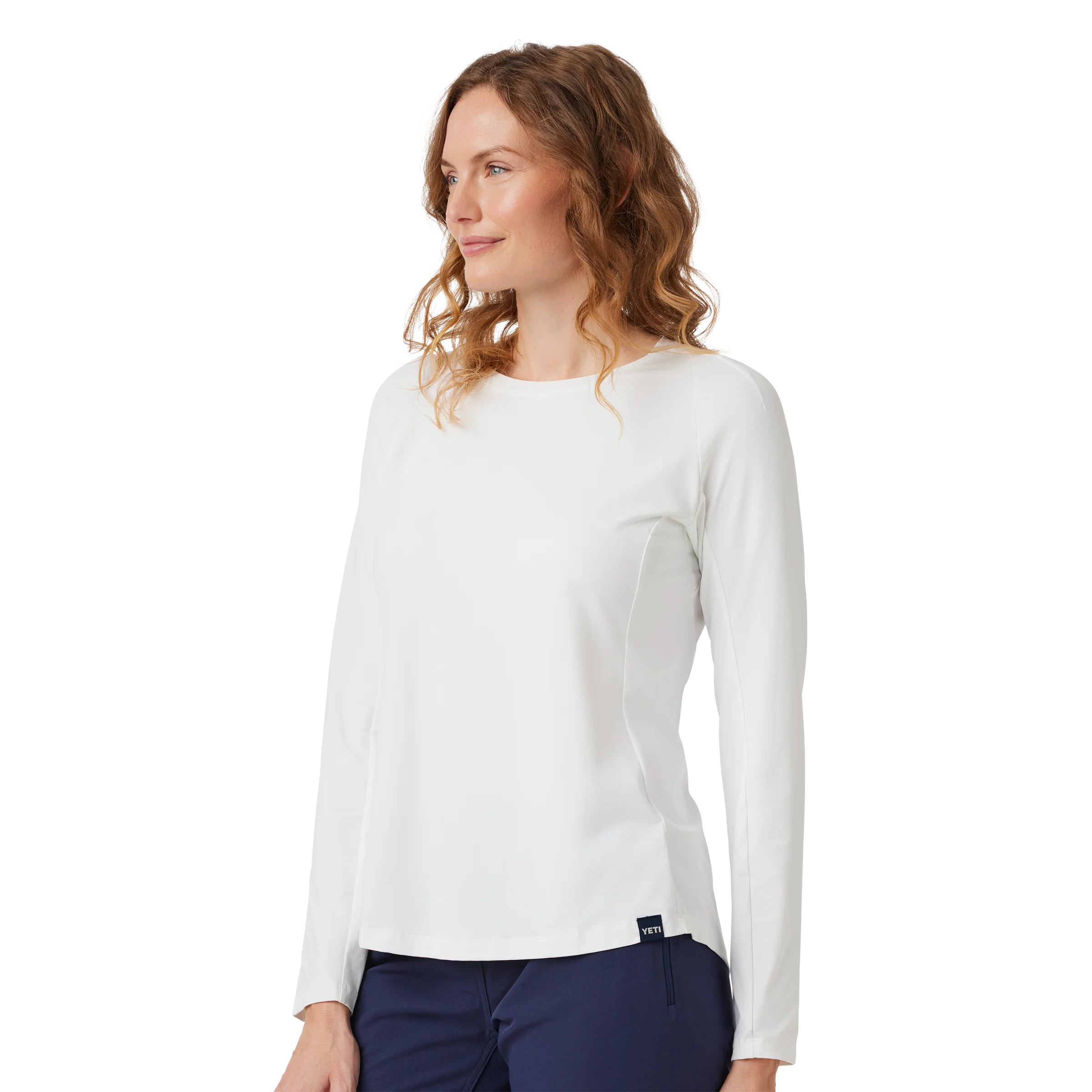 Women's Crew Neck Ultra Light Sunshirt White - Image 3