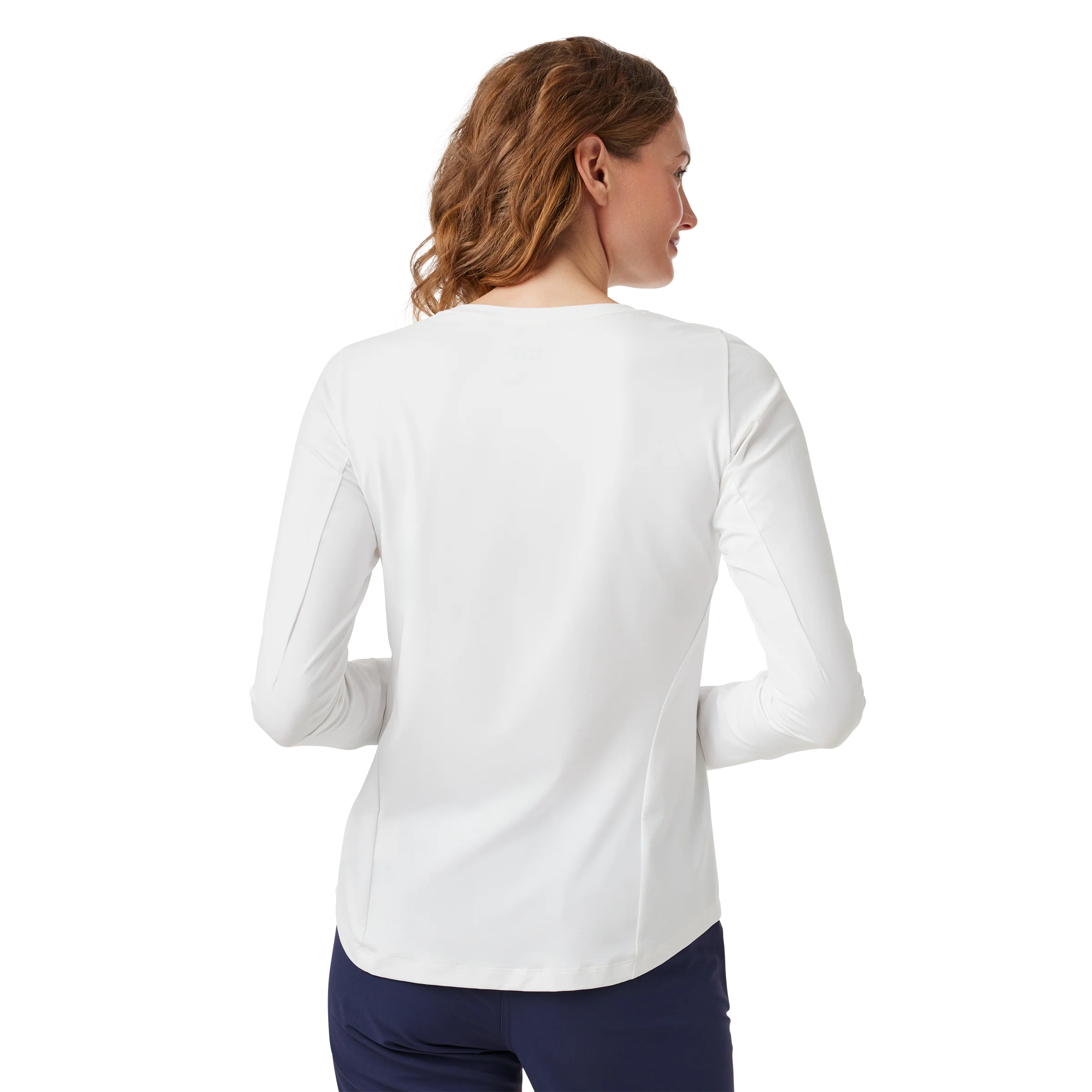 Women's Crew Neck Ultra Light Sunshirt White - Image 4
