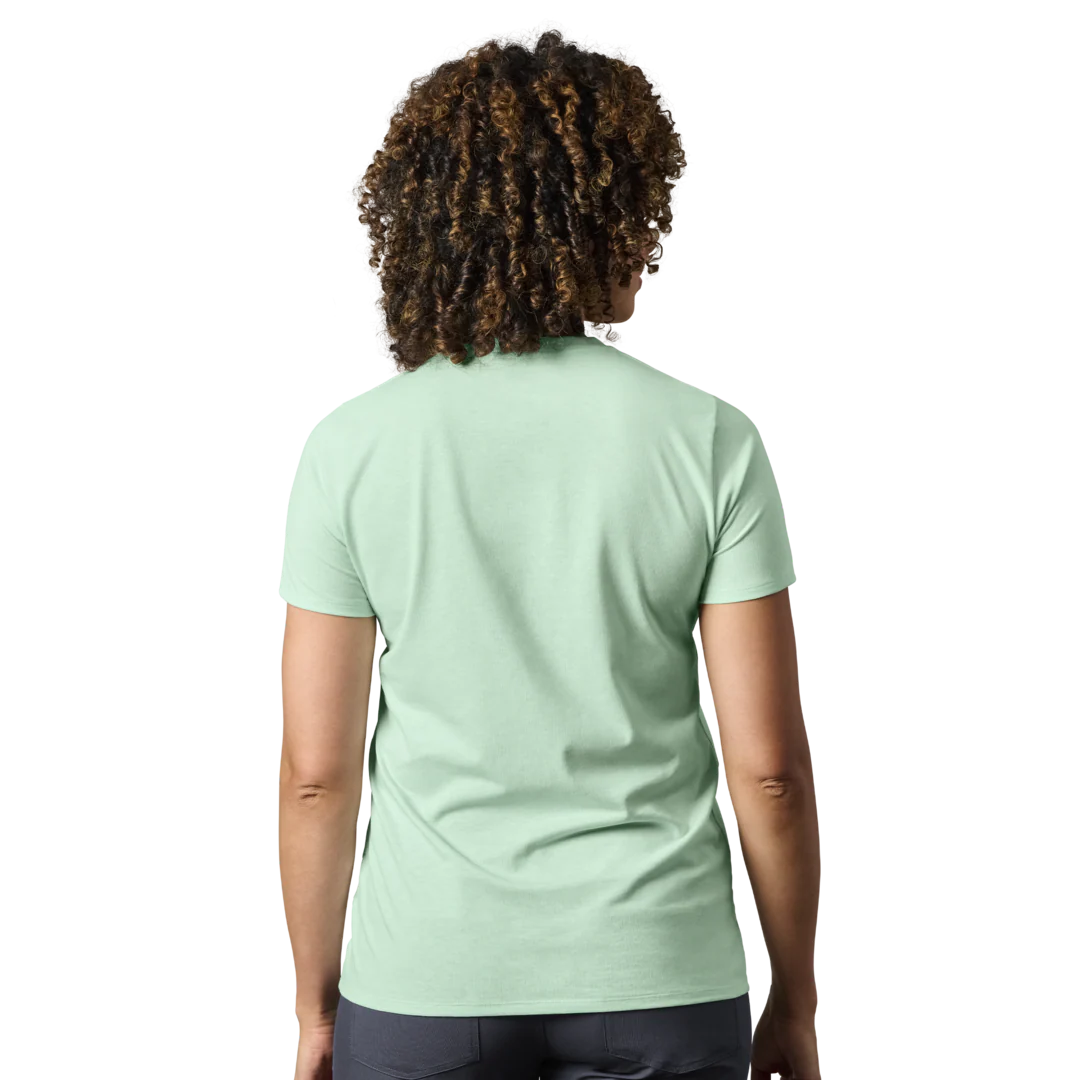 Womens Floral Logo Badge Short Sleeve T-Shirt Ice Blue - Image 4