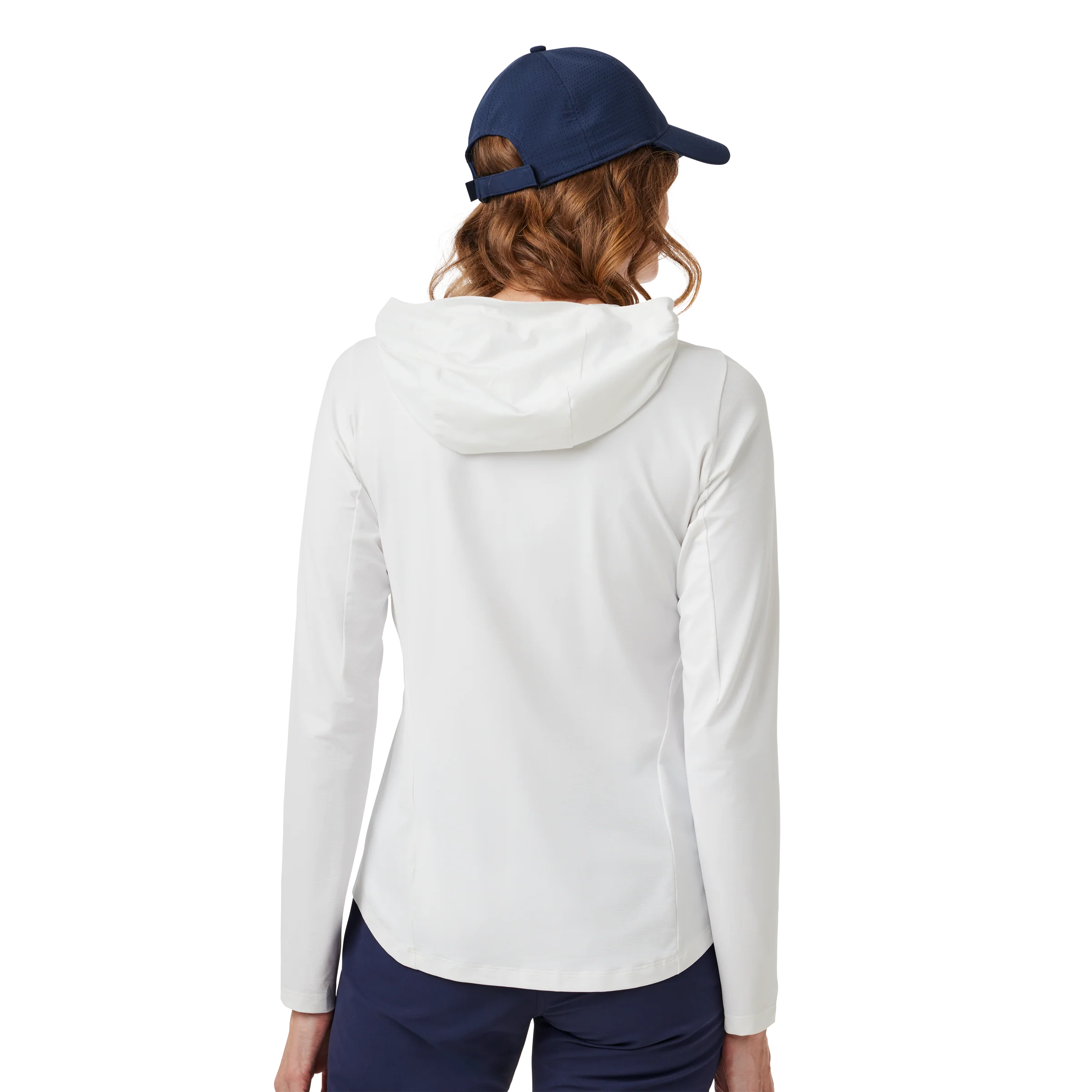 Women's Hooded Ultra Lighweight Sunshirt White - Image 4