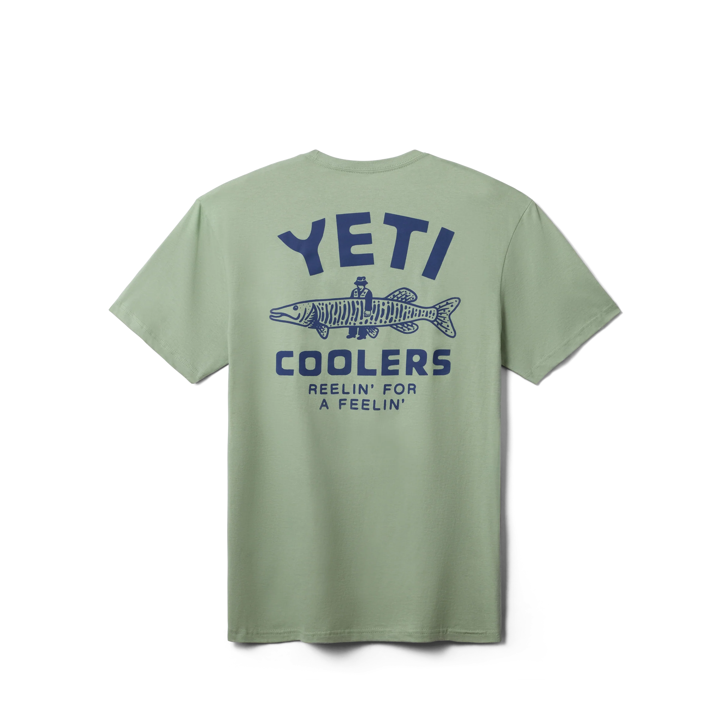 YETI Coolers® Reelin Feelin' Fishing Short Sleeve T-Shirt Olive - Image 2