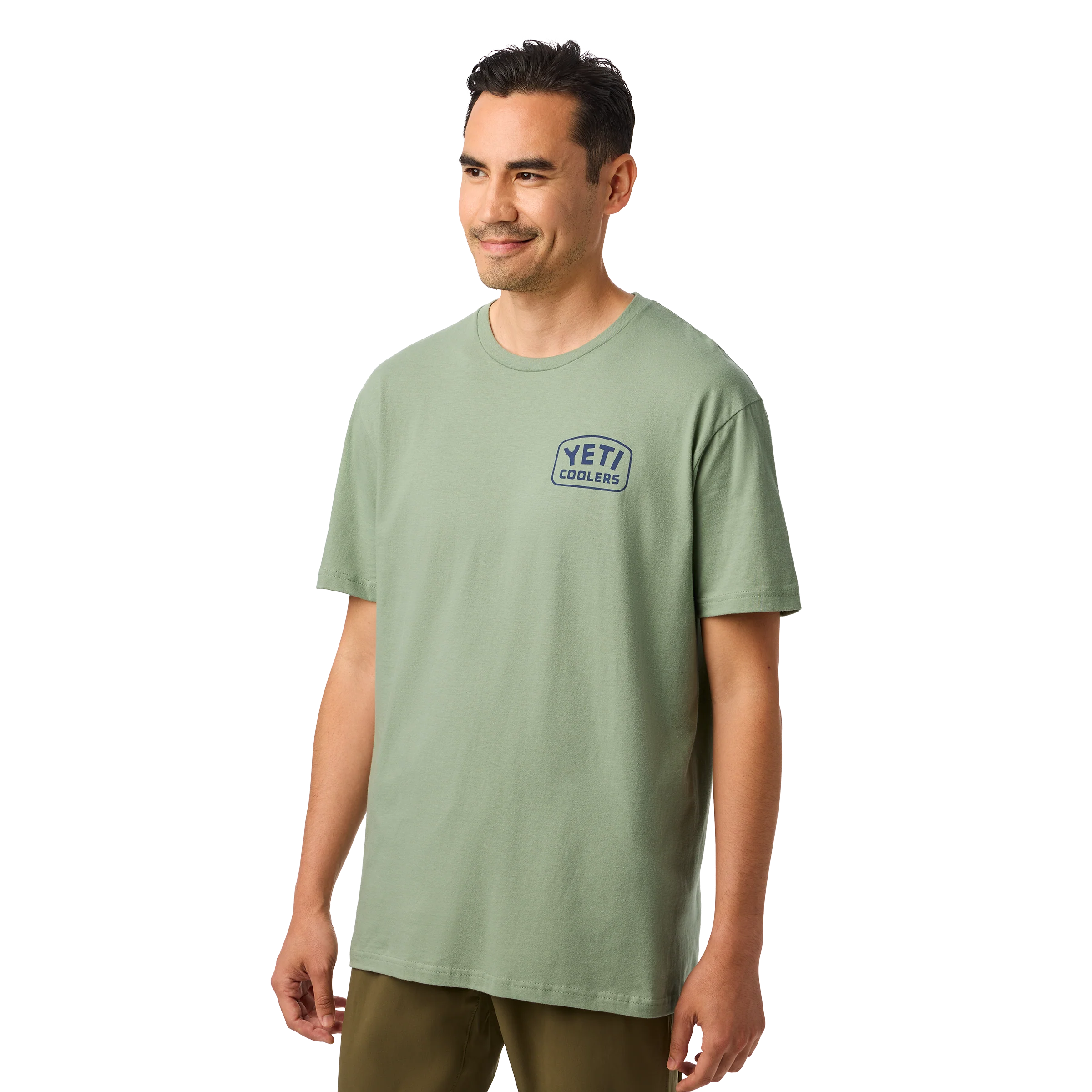 YETI Coolers® Reelin Feelin' Fishing Short Sleeve T-Shirt Olive - Image 4
