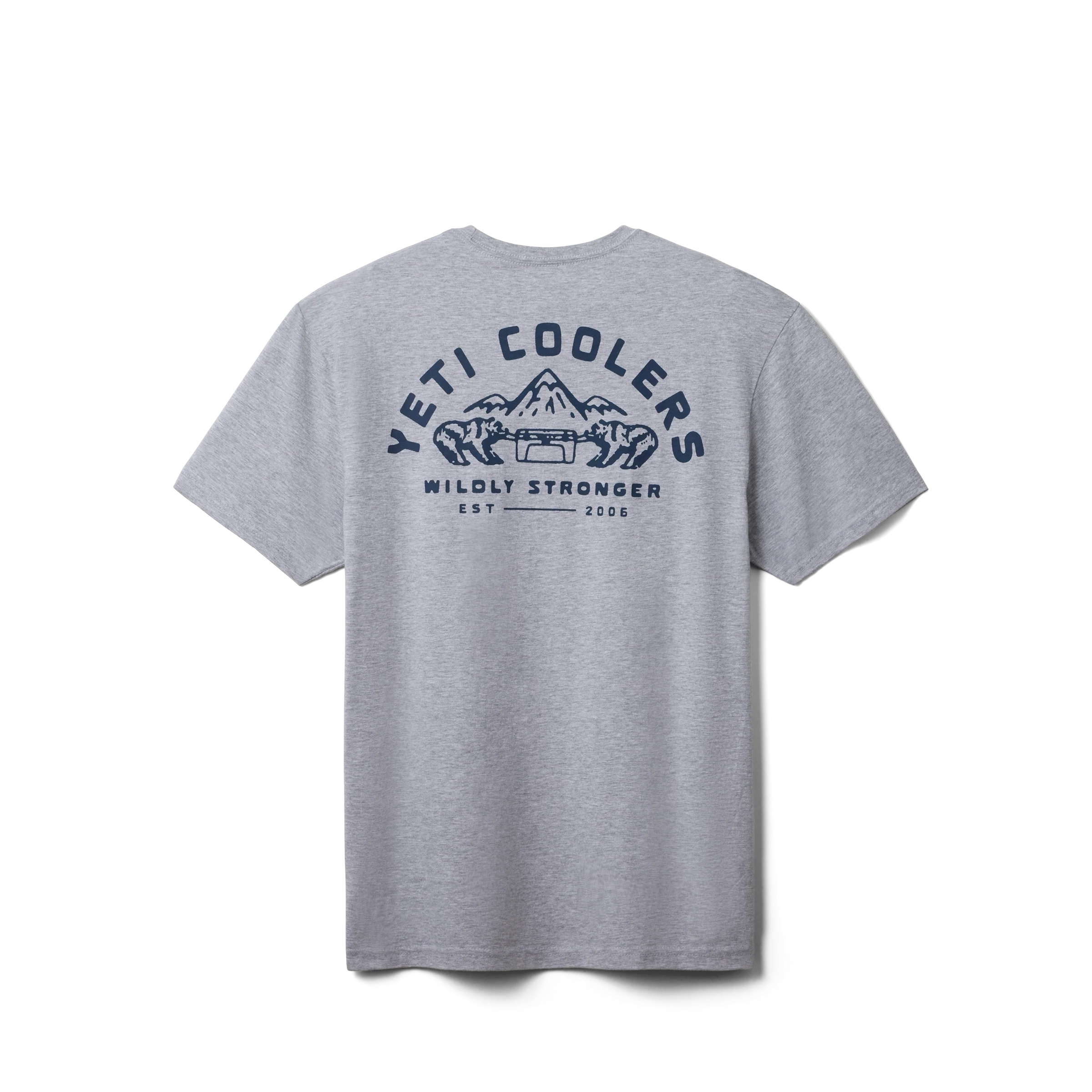 YETI Coolers® Wildly Stronger Short Sleeve T-Shirt Heather Grey - Image 2