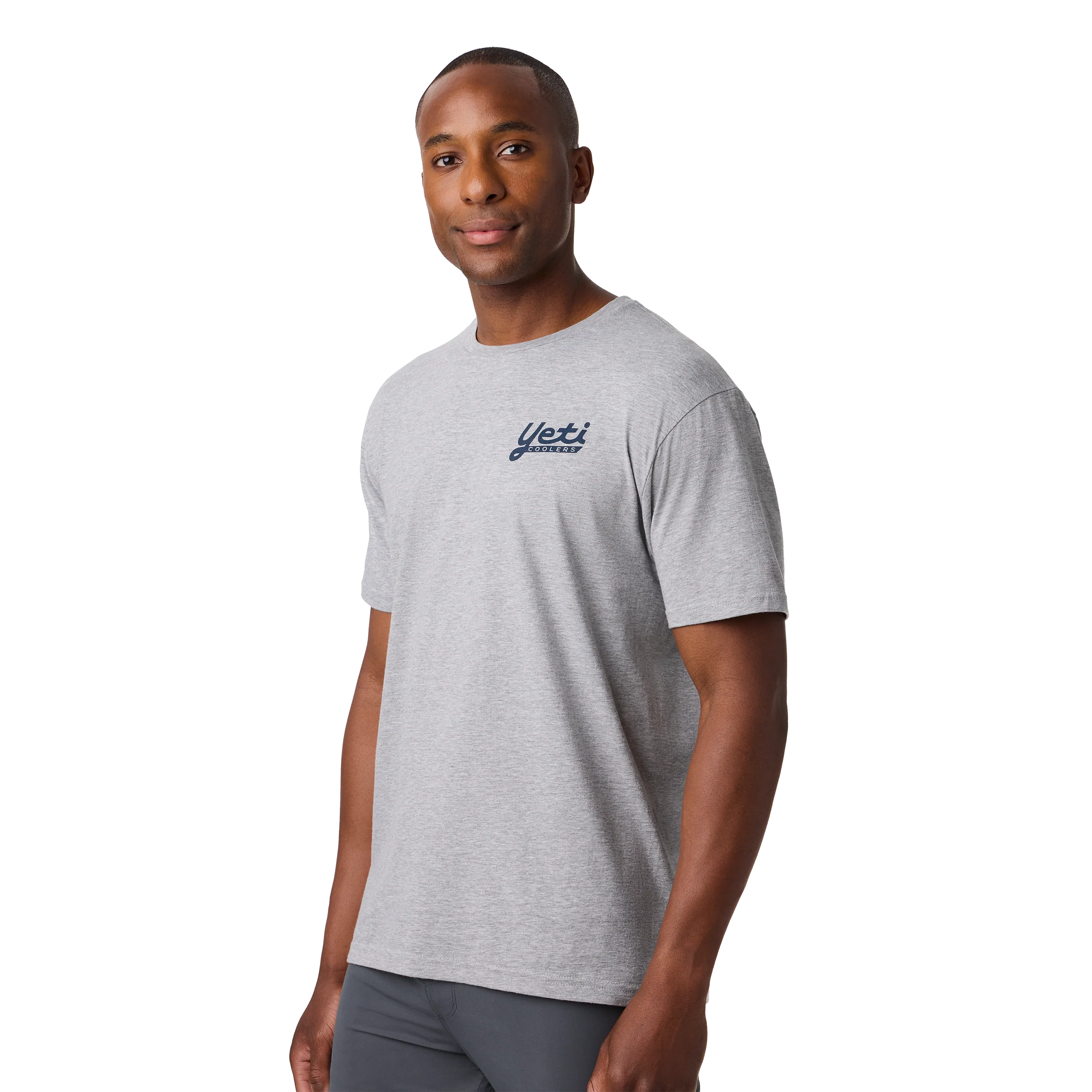 YETI Coolers® Wildly Stronger Short Sleeve T-Shirt Heather Grey - Image 4